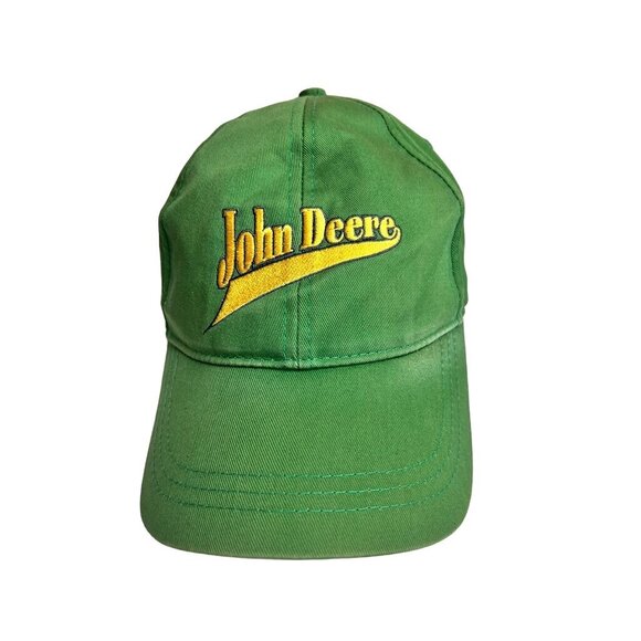 John Deere Green Baseball Cap L/XL Adjustable Strap "Nothing Runs Like A Deere" - Picture 1 of 10